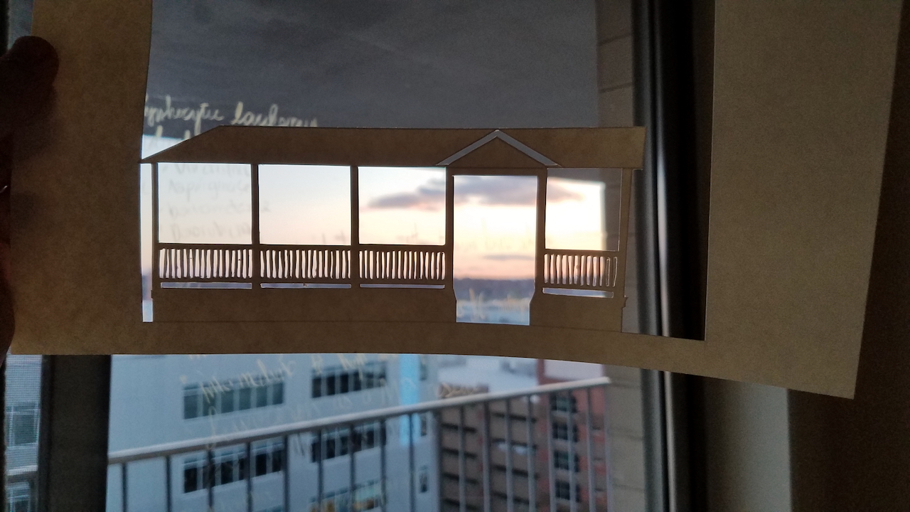 First layer of the paper layering artowork.