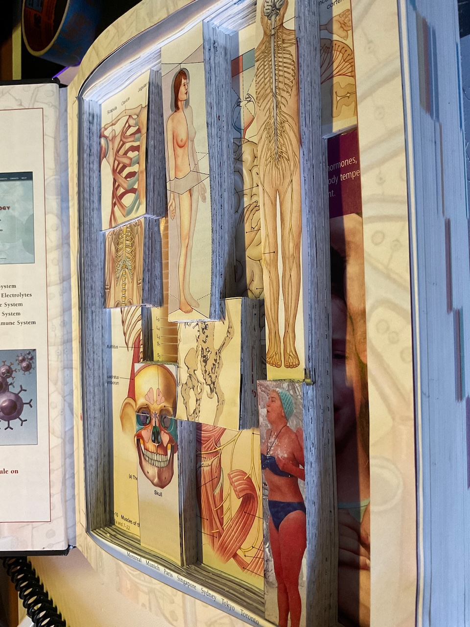 Angled shot on the right edge of the sculpture showing additional progress while it was work in progress.